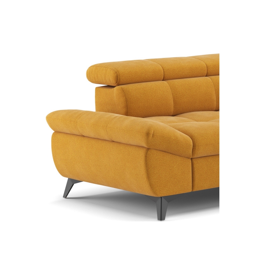 L-förmiges, klappbares Ecksofa MARANO rechts orange