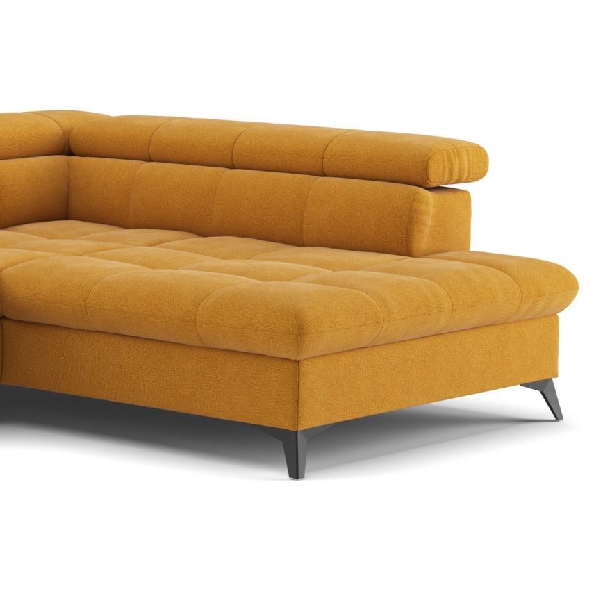L-förmiges, klappbares Ecksofa MARANO rechts orange
