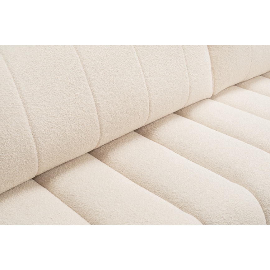 L-förmiges, klappbares Ecksofa mit Stauraum DESIO rechts beige