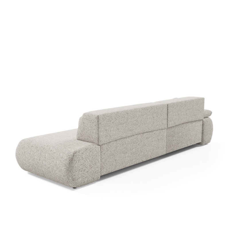 L-förmiges, klappbares Ecksofa mit Stauraum PRATO links beige