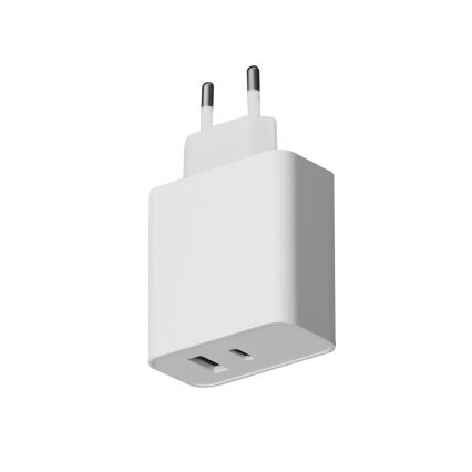 Ladeadapter USB-C Power Delivery + USB-A 45W/230V weiß