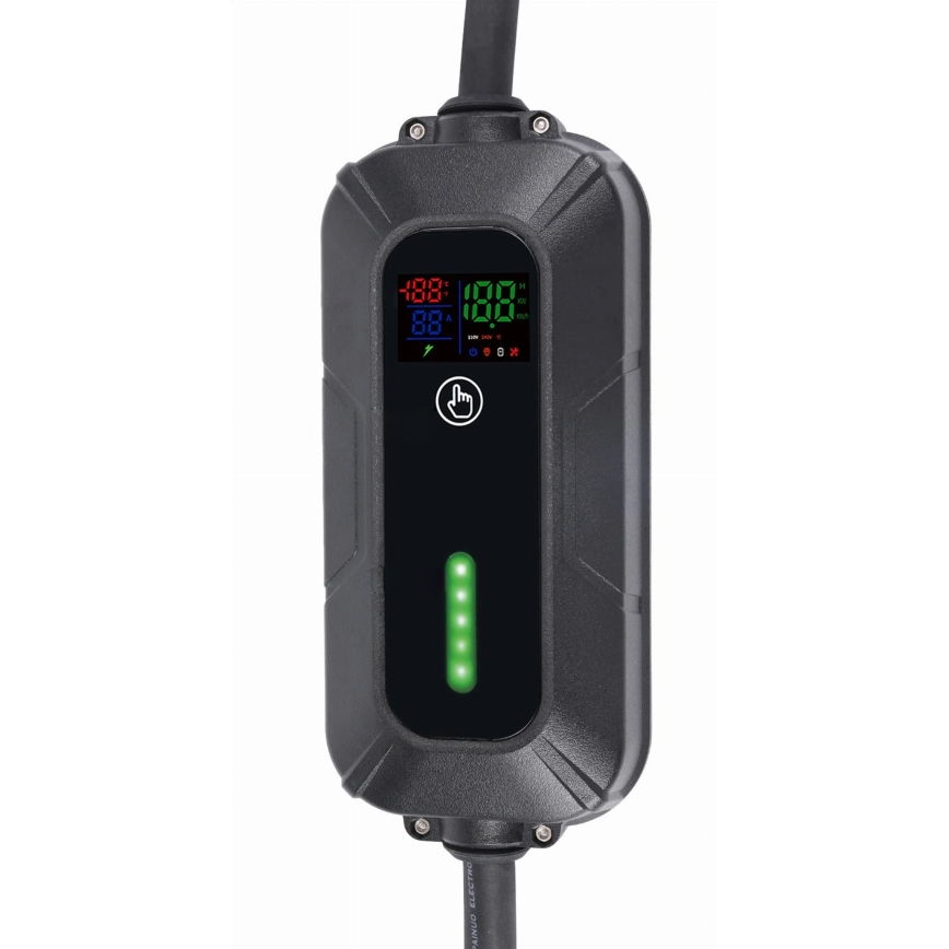 Reiseladestation für Elektroautos EV/PHEV AC Typ 2 16A/400V 22kW IP55 7m + Adapter 230V 3,7kW + Behälter