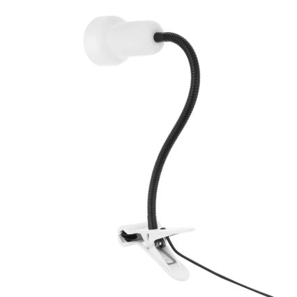 Lampe mit einem Clip LOLEK 1xE14/24W/230V weiß