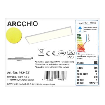 Lampenwelt - LED dimmbare Deckenleuchte BLAAN LED/50W/230V + Fernbedienung