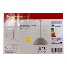 Lampenwelt - LED-Hängeleuchte an Schnur 1xE27/10W/230V