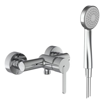 LAUFEN H3310810041311 - Duschgarnitur mit Mischbatterie LUA, glänzender Chrom