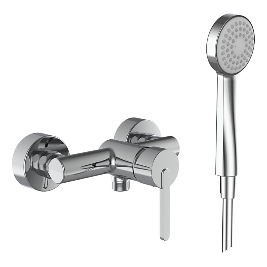 LAUFEN H3310810041311 - Duschgarnitur mit Mischbatterie LUA, glänzender Chrom