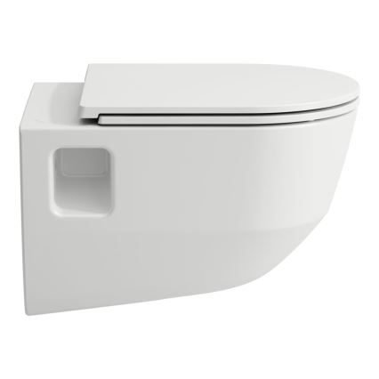 LAUFEN H8669540000001 - Wandhängendes WC PRO, Keramik/weiß + WC-Sitz SoftClose PRO, Duroplast/weiß