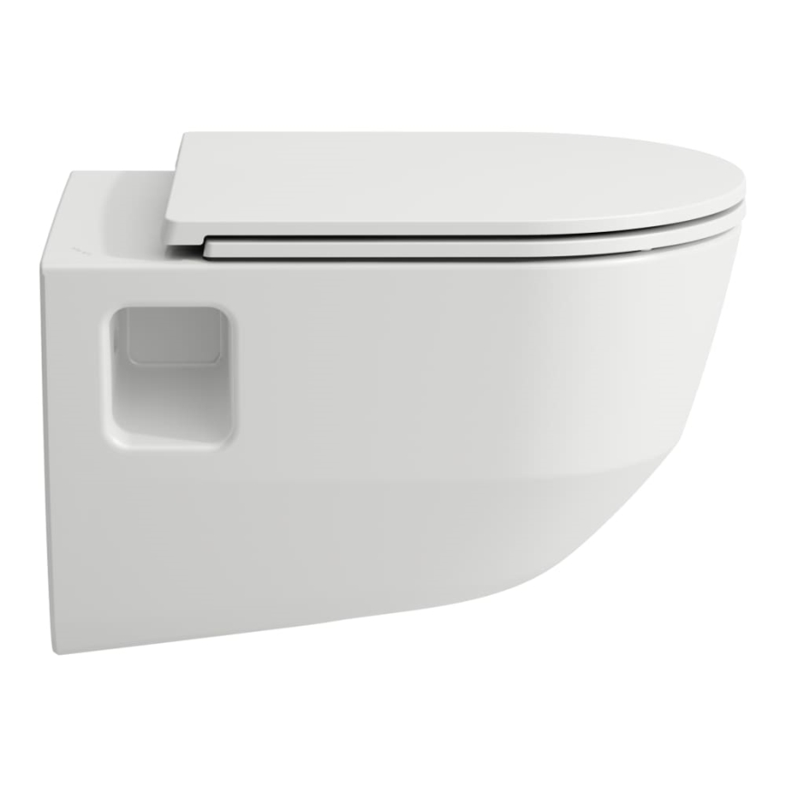 LAUFEN H8669540000001 - Wandhängendes WC PRO, Keramik/weiß + WC-Sitz SoftClose PRO, Duroplast/weiß