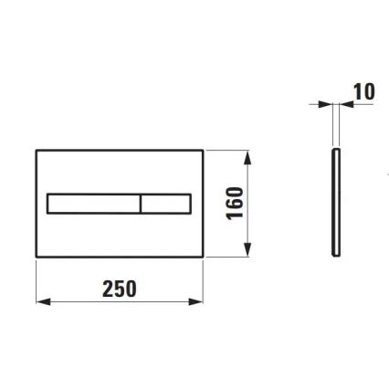 LAUFEN H8956610000001 - Spültaste DUAL LIS weiß