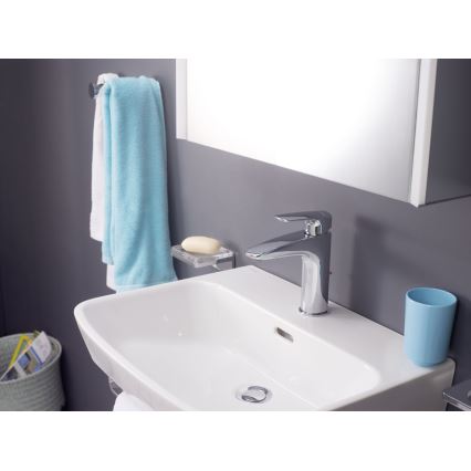 LAUFEN HF500701100000 - Waschtischarmatur mit Ablaufgarnitur und Überlauf LAURIN 16,2 cm Hochglanzchrom
