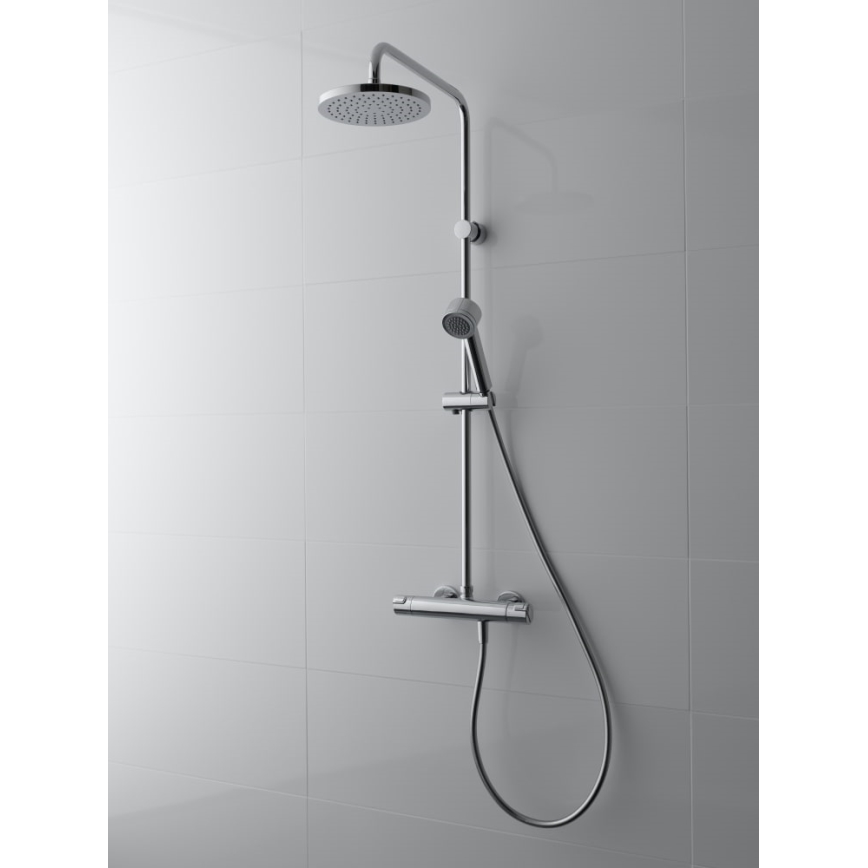 LAUFEN HF500957100600 - Duschset mit thermostatischem Mischbatterie CITYPRO Hochglanzchrom