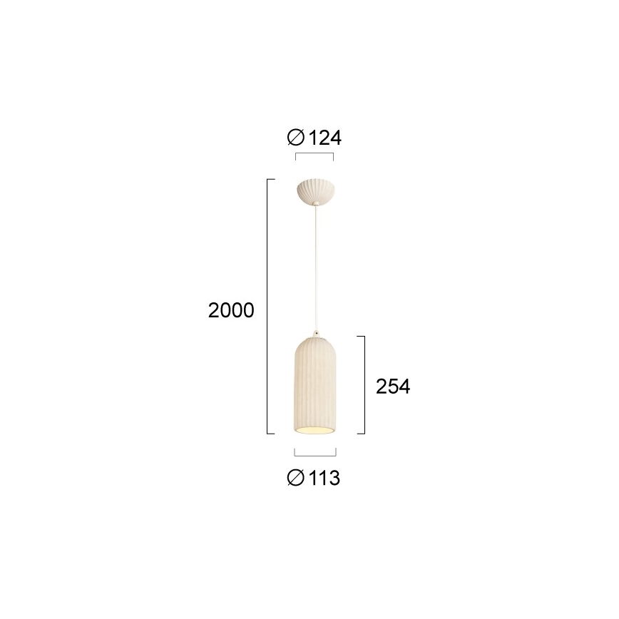 LAVINA Pendelleuchte an Kabel 1xE27/35W/230V cremefarben