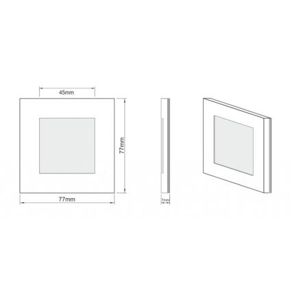 LDST AN-01-B-BC9 - Treppenhausleuchte ANGEL 9xLED/1,2W/230V