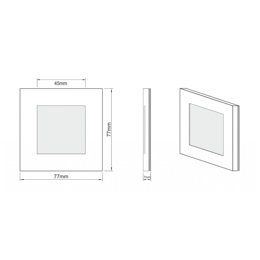 LDST AN-01-B-BC9 - Treppenhausleuchte ANGEL 9xLED/1,2W/230V
