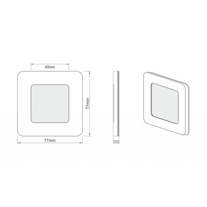 LDST DI-01-B-BZ12 - LED Treppenleuchte DIANA LED/1,2W/230V Weiß 6500K