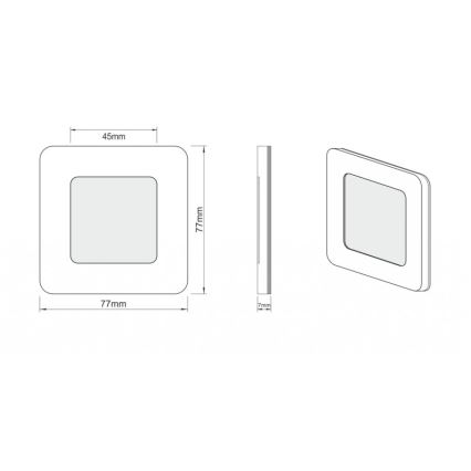LDST DI-01-B-BZ9 - LED Treppenleuchte DIANA 9xLED/1,2W/230V weiss 6500K