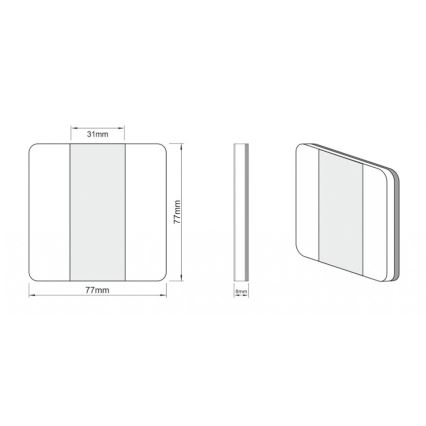 LDST DU-01-SC-BC8 - Treppenhausleuchte DUO 10xLED/1,2W/230V
