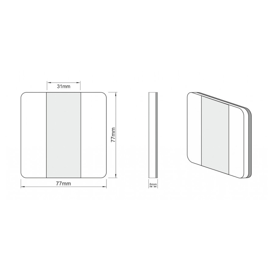 LDST DU-01-SC-BC8 - Treppenhausleuchte DUO 10xLED/1,2W/230V