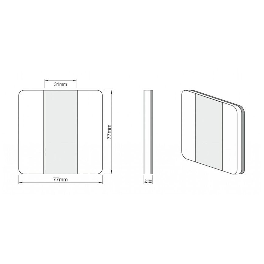 LDST DU-01-CB-BC8 - Treppenhausleuchte DUO 10xLED/1,2W/230V
