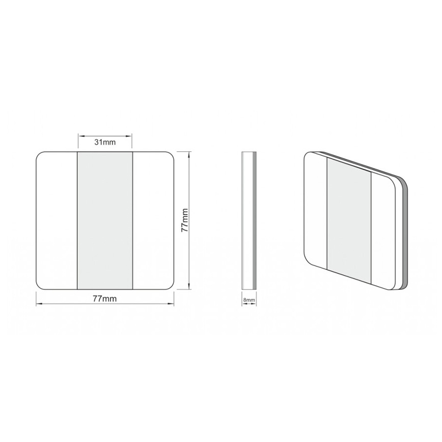 LDST DU-01-SS-BC8 - Treppenhausleuchte DUO 10xLED/1,2W/230V