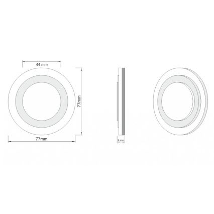 LDST LI-01-SZ-BC8 - LED Treppenleuchte LILI 8xLED/1,2W/230V gold 3500K