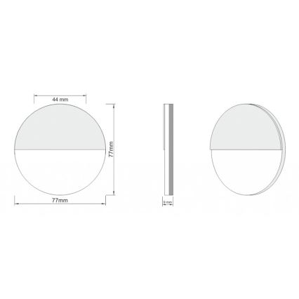 LDST RO-01-CB-BC4 - Treppenhausleuchte ROBIN 4xLED/1,2W/230V