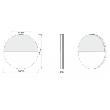 LDST RO-01-CB-BZ4 - LED Treppenleuchte ROBIN 4xLED/1,2W/230V schwarz glänzend