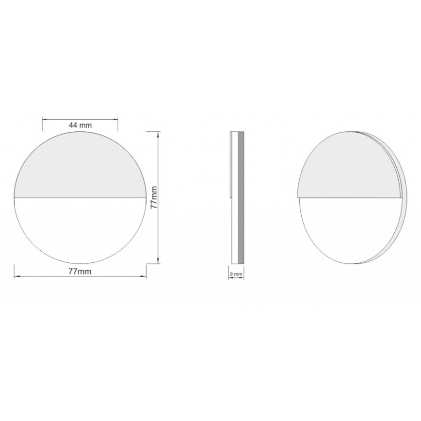 LDST RO-01-CB-BZ4 - LED Treppenleuchte ROBIN 4xLED/1,2W/230V schwarz glänzend