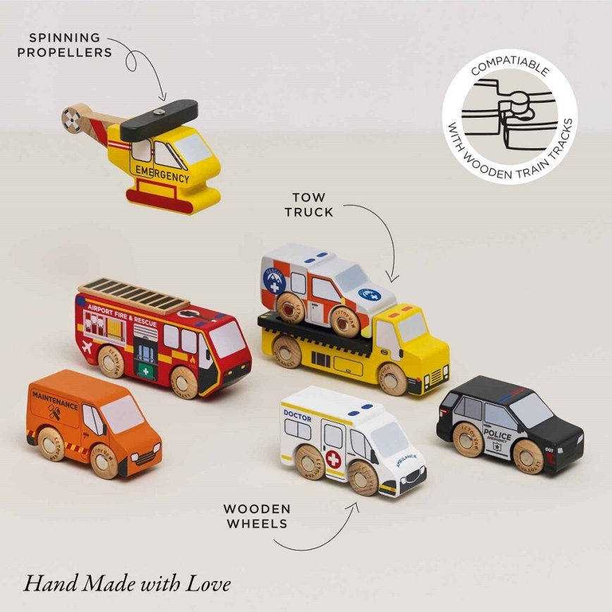 Le Toy Van - Set mit Rettungswagen und Hubschrauber