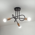 LED-Anbau-Deckenleuchte OXFORD 3xE27/15W/230V schwarz
