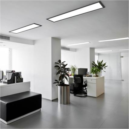 LED-Anbaupanel BRISBANE LED/36W/230V 4000K 29,5x119 cm schwarz