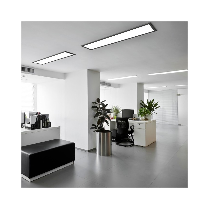 LED-Anbaupanel BRISBANE LED/36W/230V 4000K 29,5x119 cm schwarz