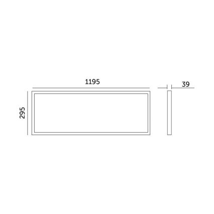 LED-Anbaupanel BRISBANE LED/36W/230V 4000K 29,5x119 cm schwarz