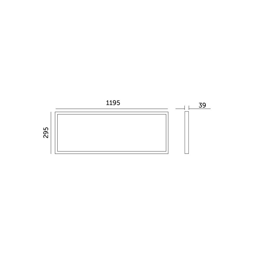 LED-Anbaupanel BRISBANE LED/36W/230V 4000K 29,5x119 cm schwarz