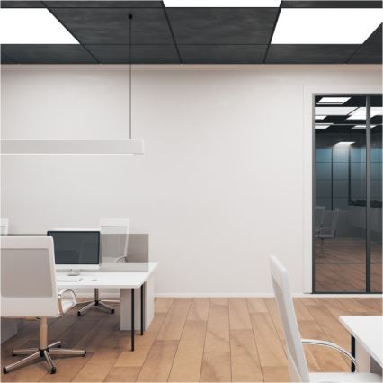 LED-Anbaupanel BRISBANE LED/36W/230V 4000K 59,5x59,5 cm schwarz