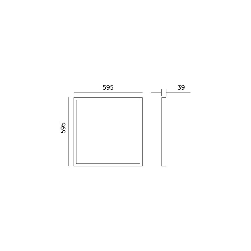 LED-Anbaupanel BRISBANE LED/36W/230V 4000K 59,5x59,5 cm weiß