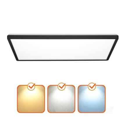 LED-Anbaupanel NIVERA LED/32W/230V IP54 3000/4000/6000K 29,5x59,5 cm schwarz