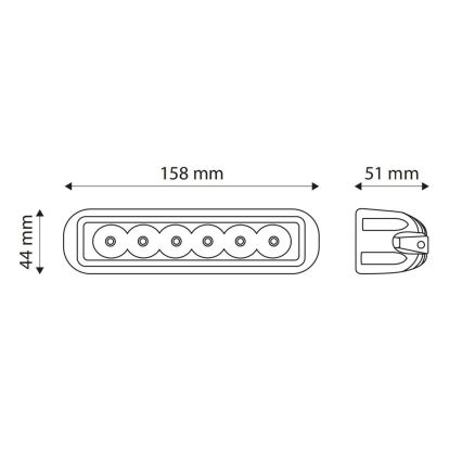 LED Arbeitsleuchte EPISTAR LED/18W/10-30V IP67 6000K