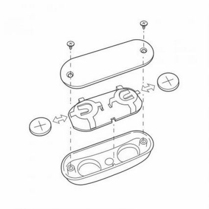 LED Armband mit Leuchte LED/0,4W/2xCR1220 IP44