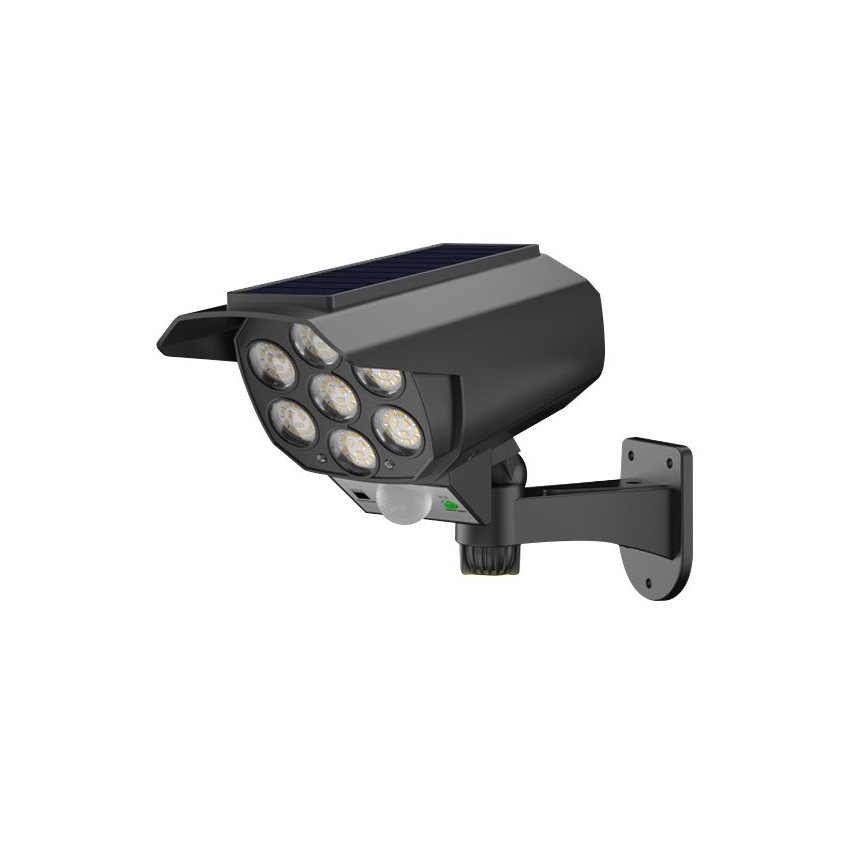 LED-Attrappe einer Sicherheitskamera mit Sensor und Solarpanel LED/5W/5,5V 800 mAh IP65 + Fernbedienung