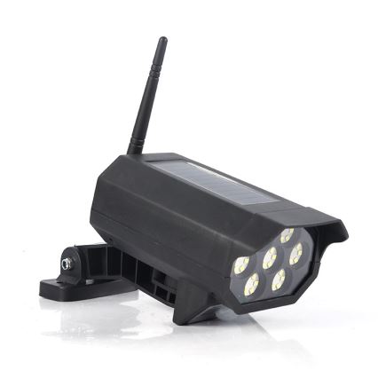LED-Attrappe einer Sicherheitskamera mit Sensor und Solarpanel LED/5W/5,5V 800 mAh IP65 + Fernbedienung