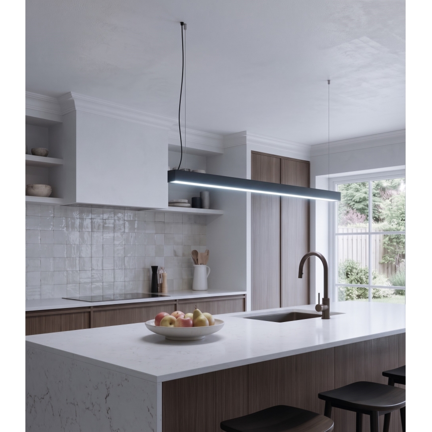 LED Aufbau-/Pendelleuchte mit Kabelaufhängung LED/44W/230V 6000K 120 cm schwarz