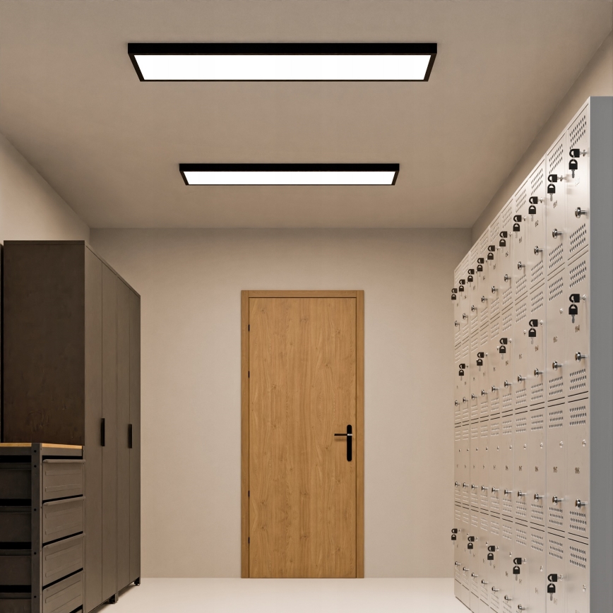 LED-Aufbaupanel 60W/230V, 30x120 cm, schwarz