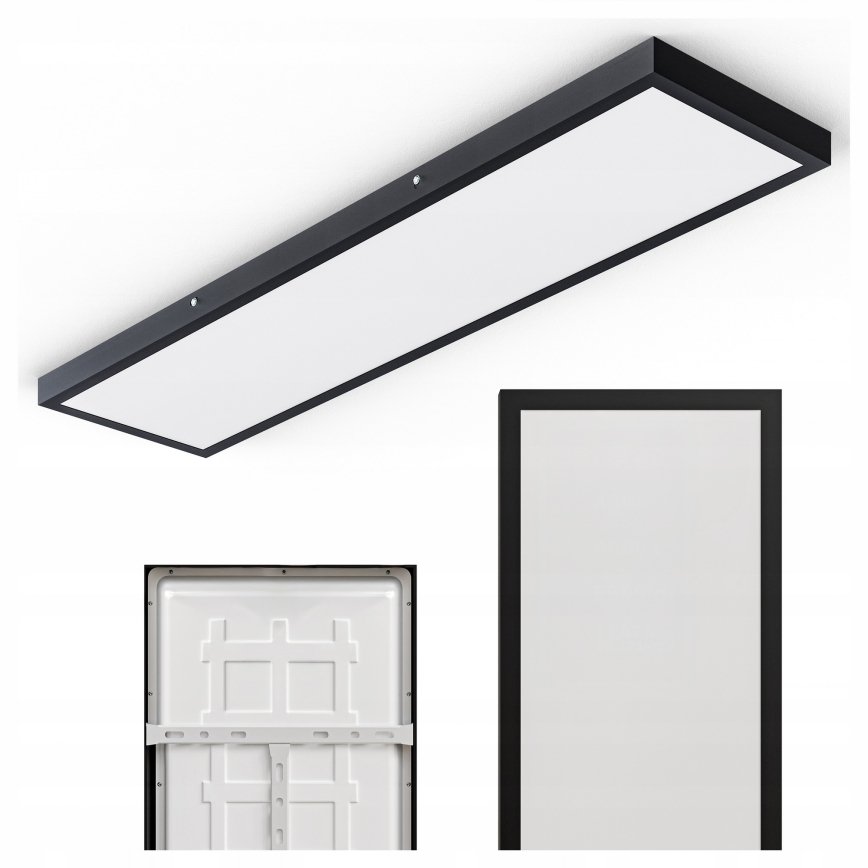 LED-Aufbaupanel 60W/230V, 30x120 cm, schwarz