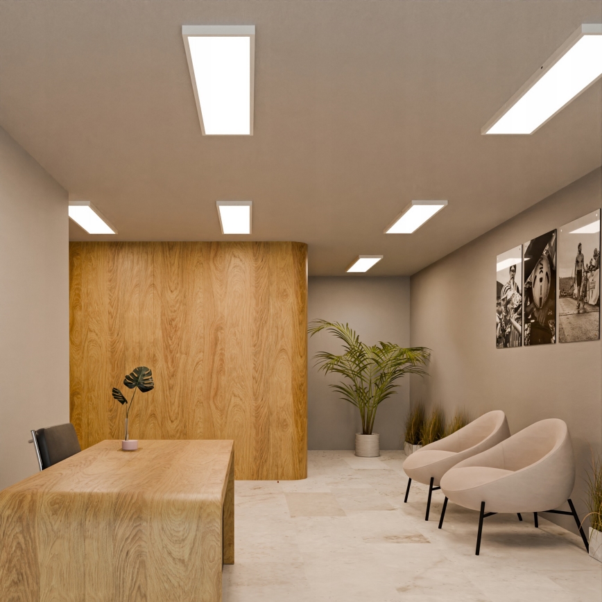 LED-Aufbaupanel LED/60W/230V 30x120 cm weiß