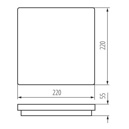 LED Außen-Deckenleuchte mit Sensor BENO LED/18W/230V IP54