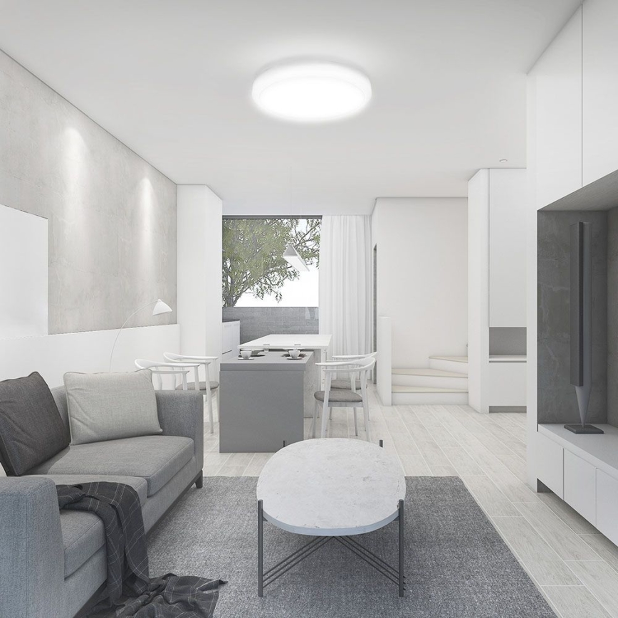 LED Außen-Deckenleuchte mit Sensor LED/24W/230V 4000K IP44 Weiß