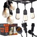 LED-Außen-Deko-Lichterkette 10xE27/1W/230V 10,94 m IP44 schwarz