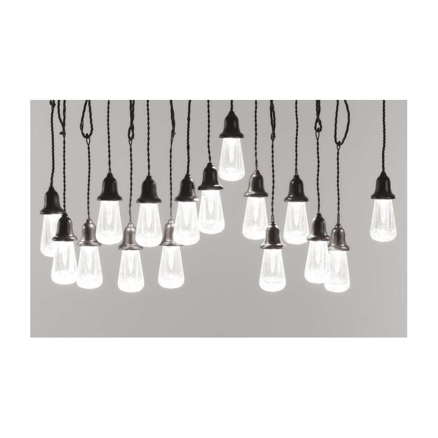 LED-Außen-Deko-Lichterkette 16xLED 8,6m IP44 kaltweiß